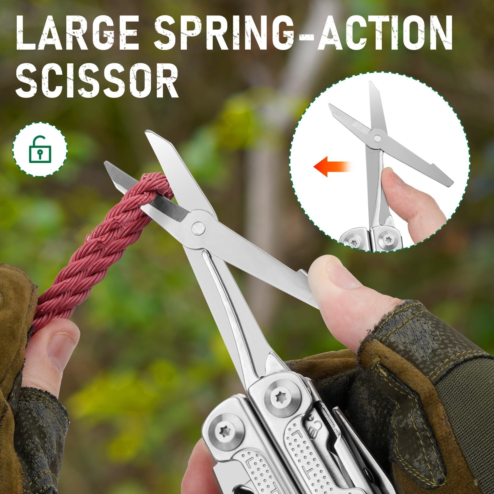 Multitool Pliers with Tungsten Wire Cutters, Wood Saw & Scissors – EDC Gear for