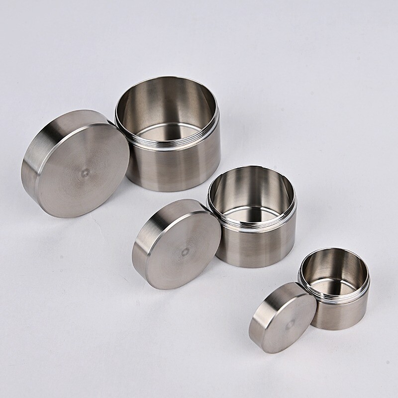Stainless Steel Portable Pill Case Box Waterproof Round Pill Organizer Container