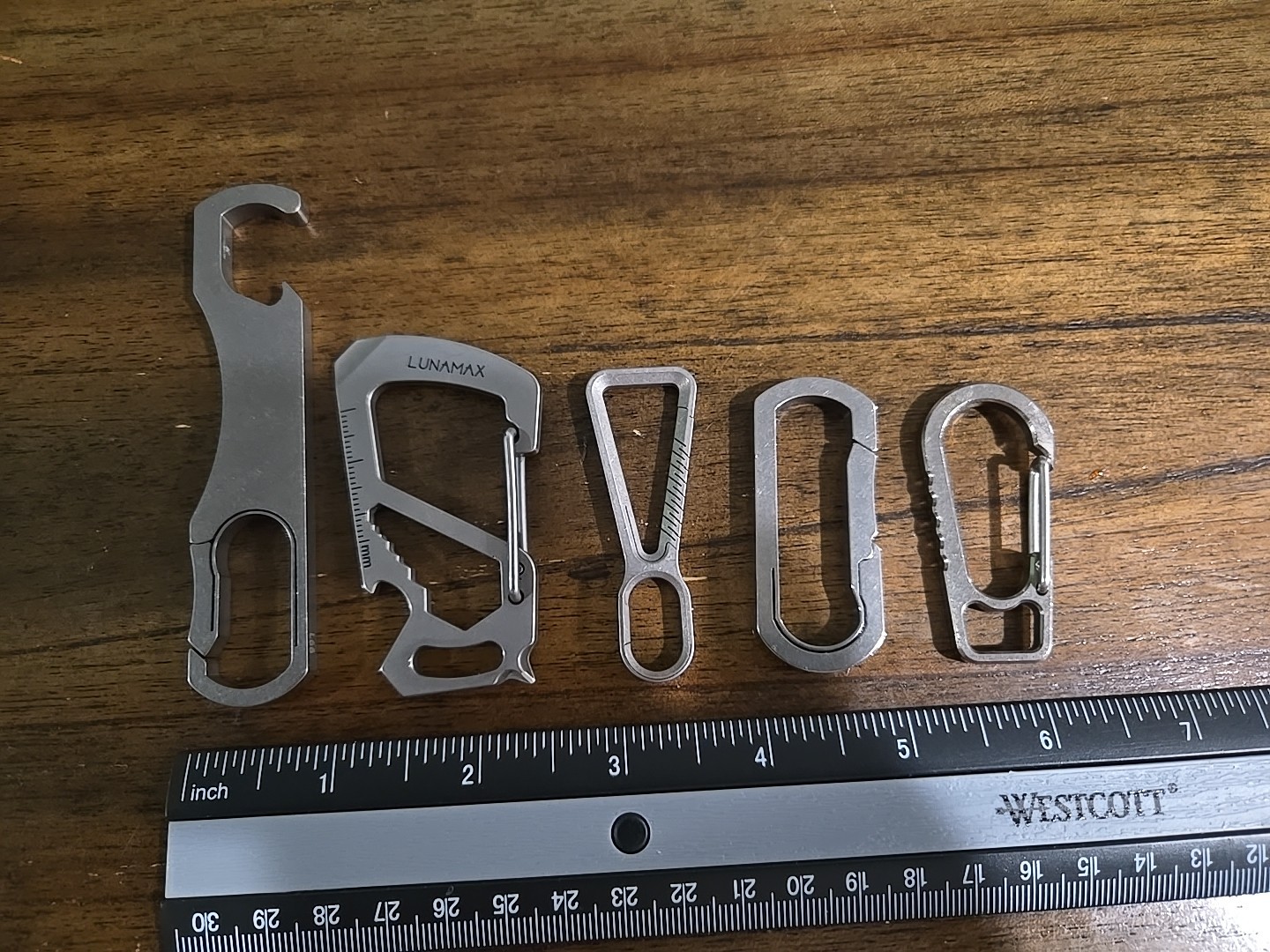 Titanium Carabiner Set Of 5 , In Mint Conditions , Some Multitool