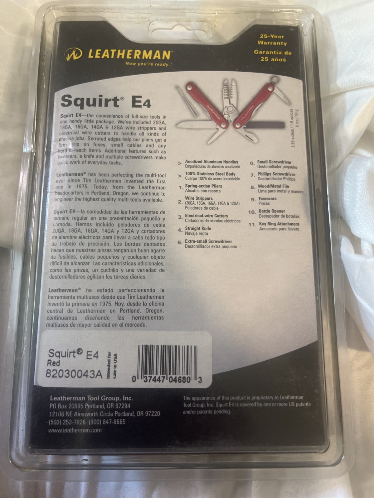 Leatherman Squirt E4 Radioshack Inferno Red 11 Tool Multitool New in Sealed Pack