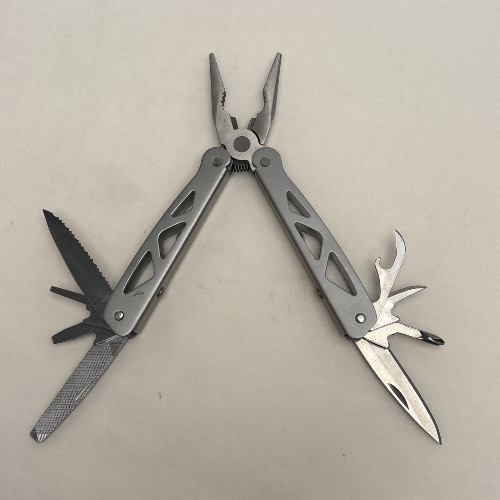 Ozark Trail Multi Tool Silver Tone With Case Survival Stainless Hunt Camp Fish