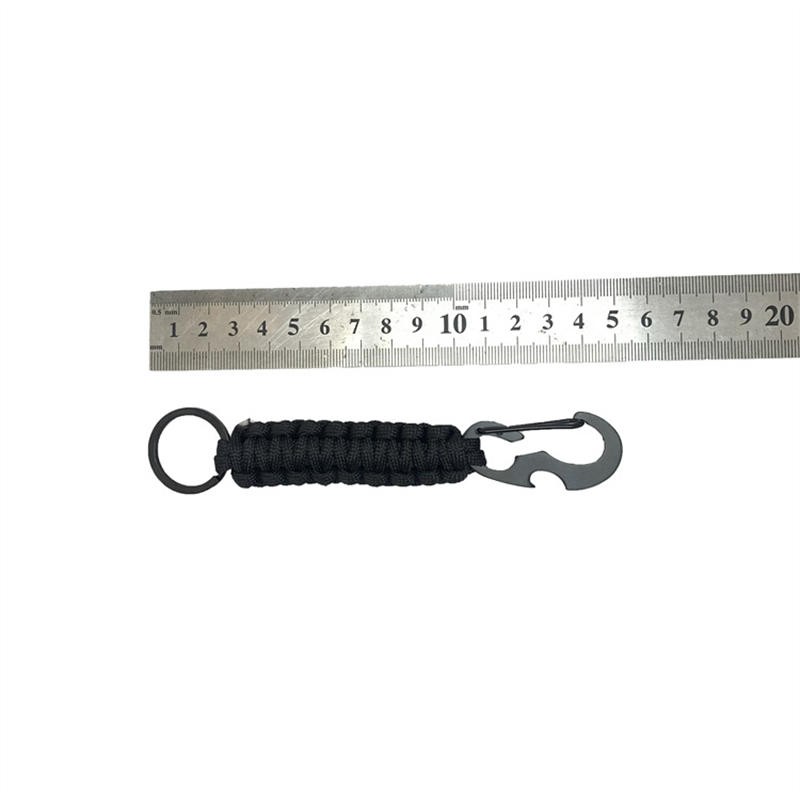 2PC Buckle Parachute Cord Woven Multifunctional Key Chain Bottle Opener Outdoor