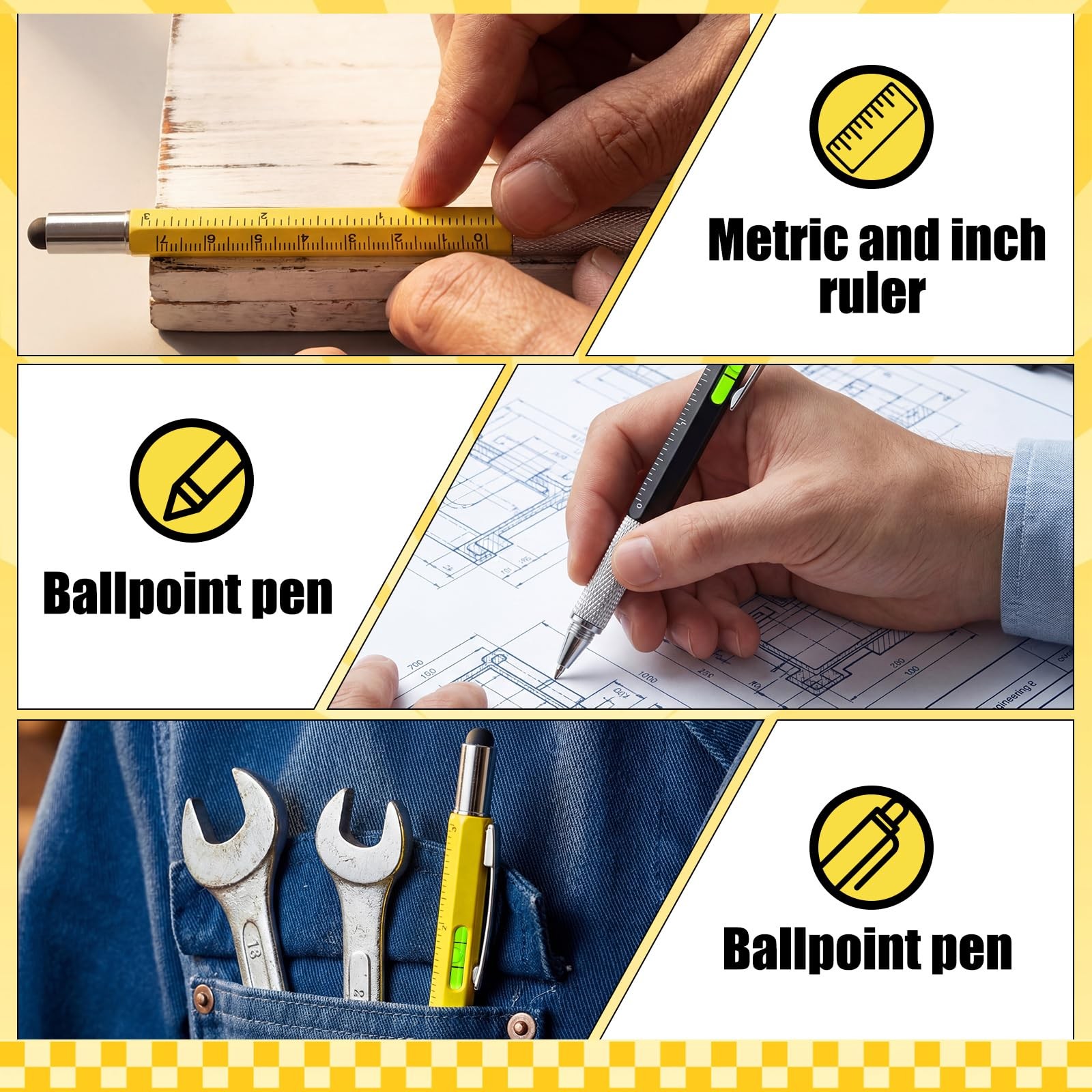 40 Pcs Multi-tool Men Gifts Bulk 6 in 1 Screwdriver Tool Pen with Multitool C…