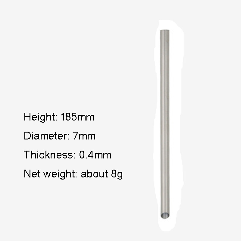 Titanium Alloy Drinking Straw +Cleaning Brush Portable Outdoor Tableware EDC Too