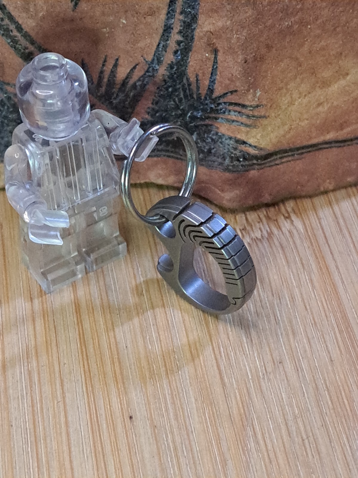 Mini EDC Titanium Keychain Carabiner With Built Bottle Opener