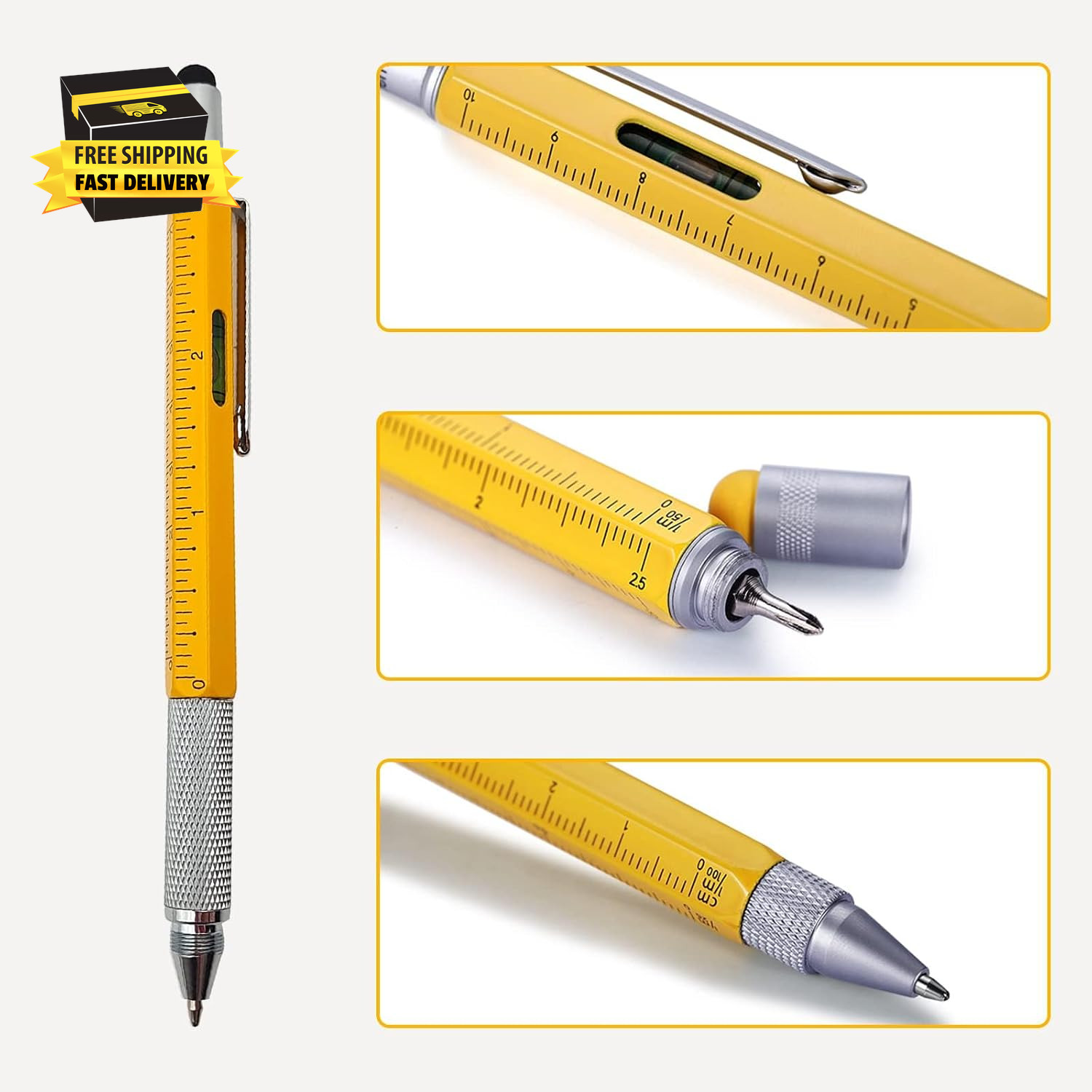 Stocking Unique Gadget Stuffers Novelty Gifts 6 in 1 Pens, Multitool Pen Constru