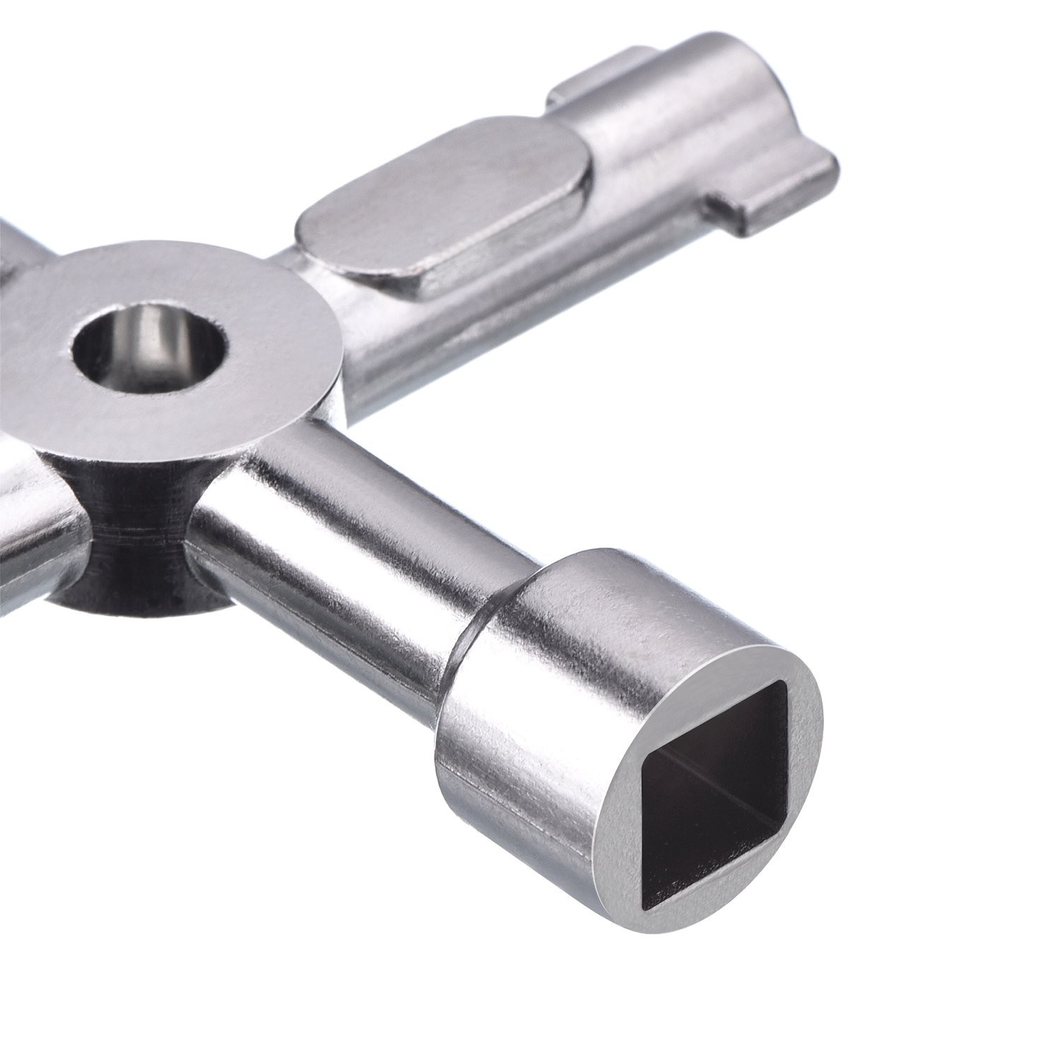 4Way Water Key Tool for Sillcock, Spigot, Valve, Electric Panel Zinc Alloy