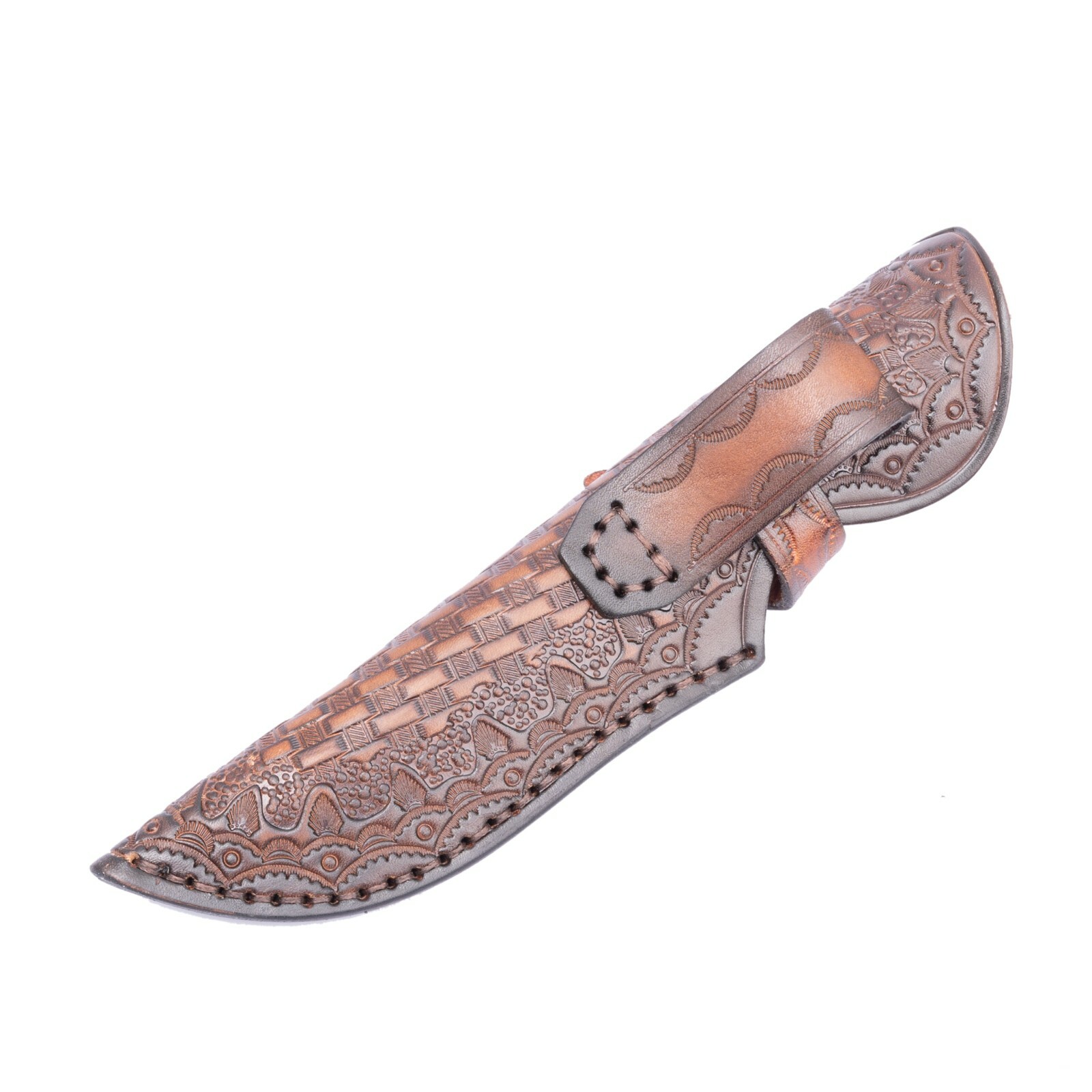 Knife Sheath Hand Made Leather with Fixed Blade Knife