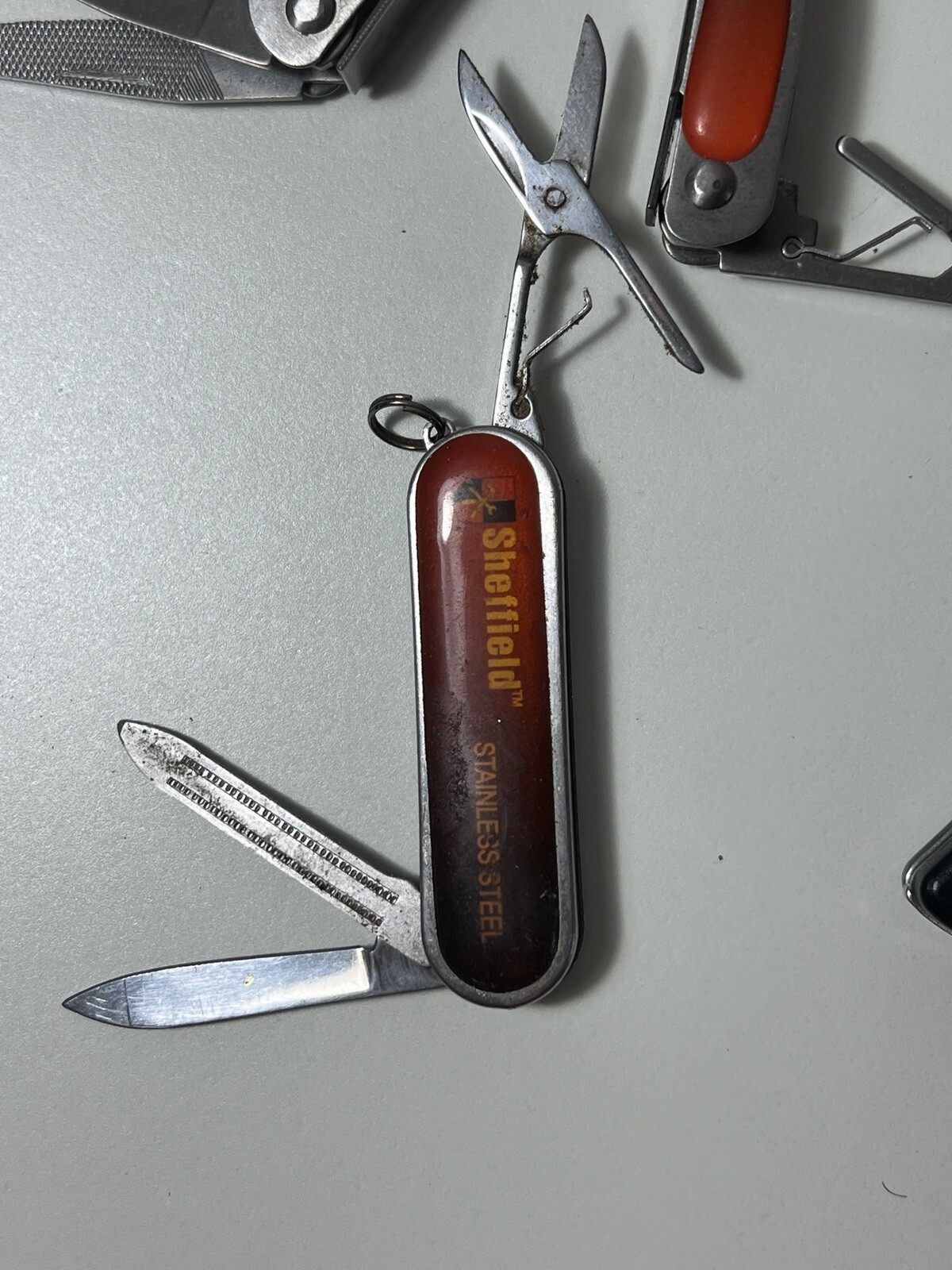 Sheffield Primaknife Plus Knife Lot of 4 Stainless Hong Kong Locking Camping