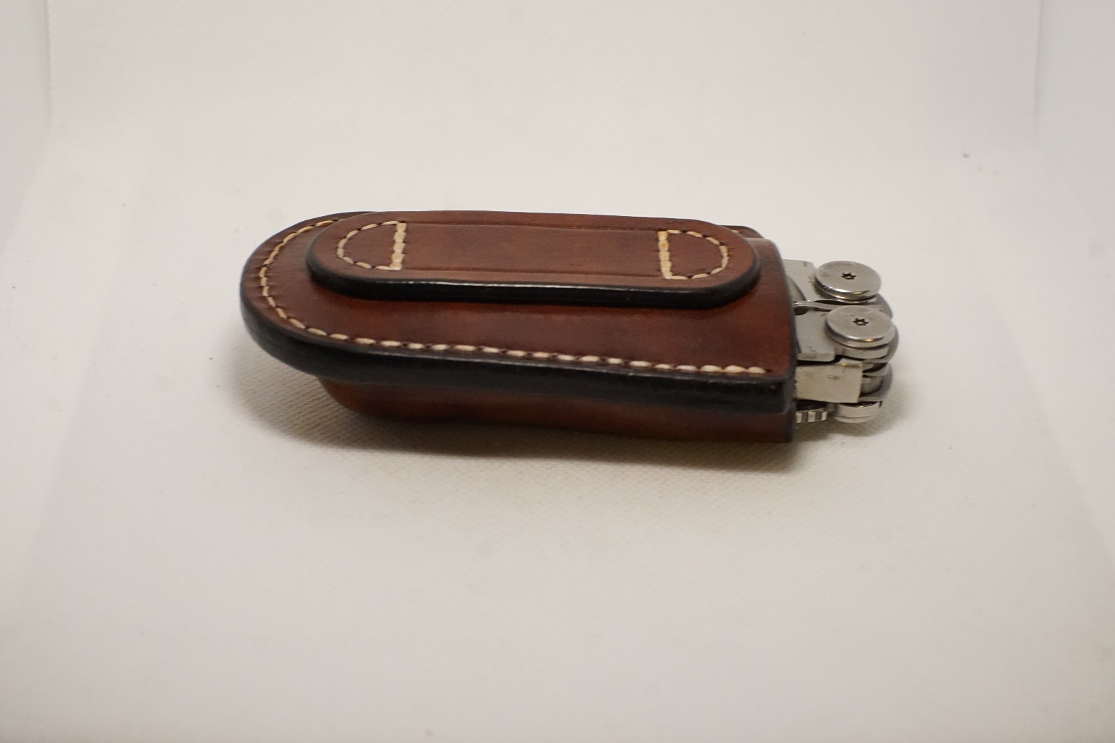 Leatherman wave plus leather sheath handmade dark brown color. Sheath only.