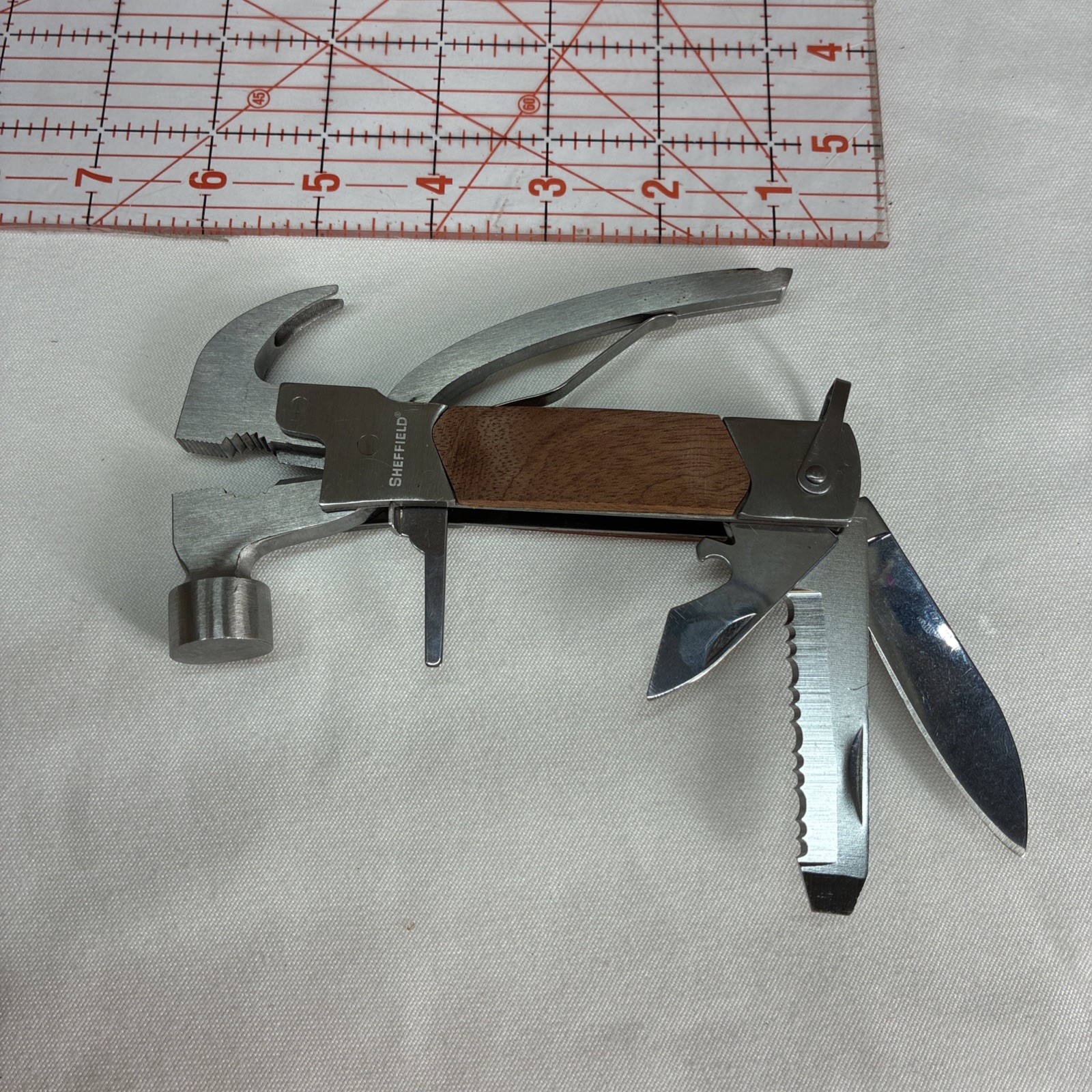Sheffield Multi Tool Pocket Knife Cutters Saw Hammer File Pliers Camping