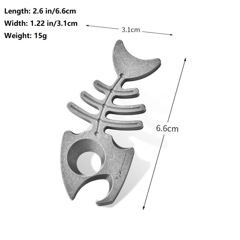 Titanium Alloy Bottle Opener Keychain Necklace pendant EDC Multi-tool