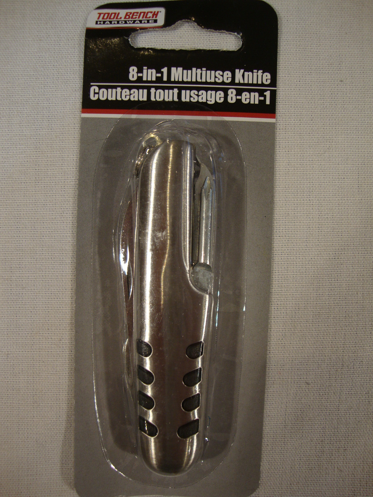 Tool Bench Hardware 8-In-1 Multiuse knife tool Can Opener Scissors Screwdriver