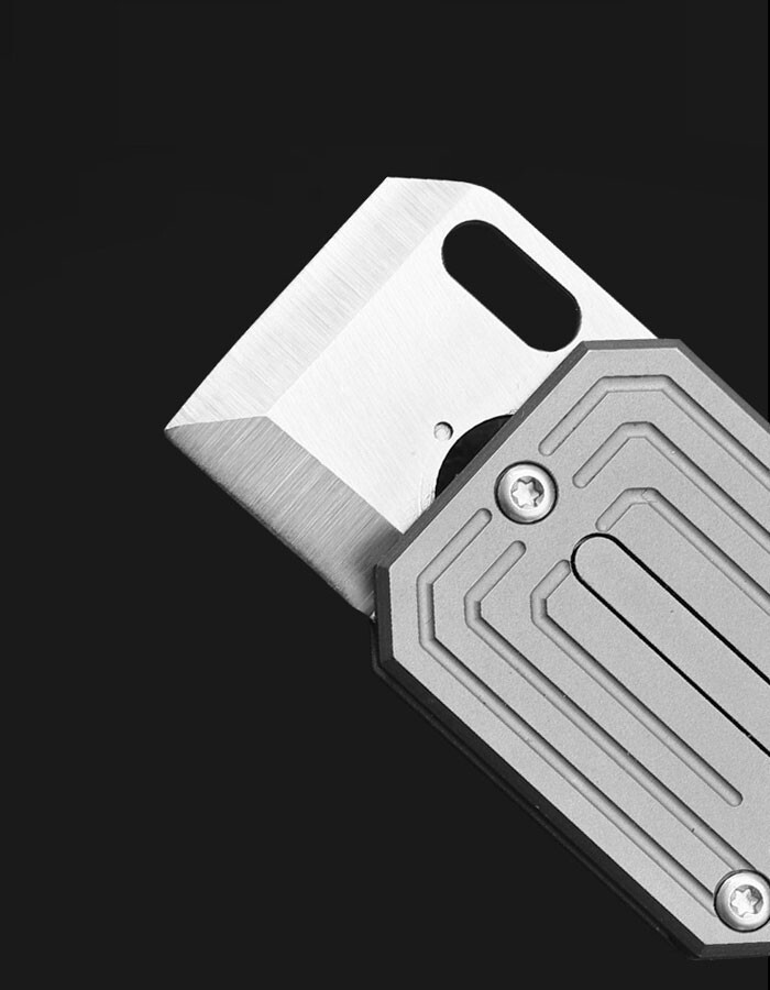 Titanium Alloy Mini Pocket Folding Knife Opener Keychain Outdoor EDC Multi Tools