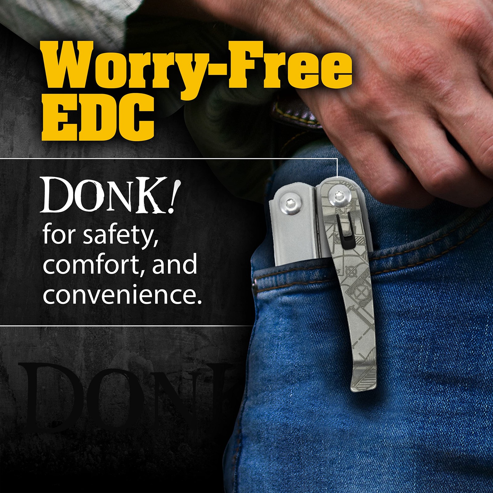 Donk! Titanium Pocket Clip. Made for Leatherman Wingman & Leatherman Sidekick…