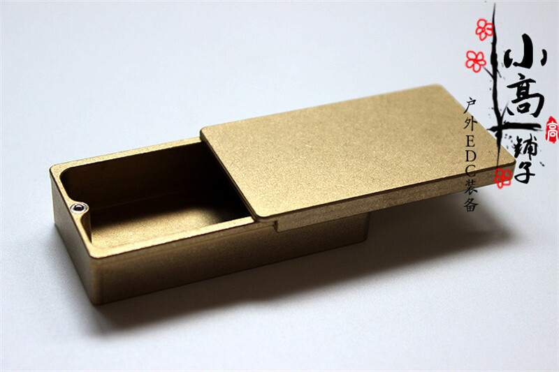 EDC Brass/Titanium Alloy Storage Box Portable Medicine Box Outdoor Sealed Box