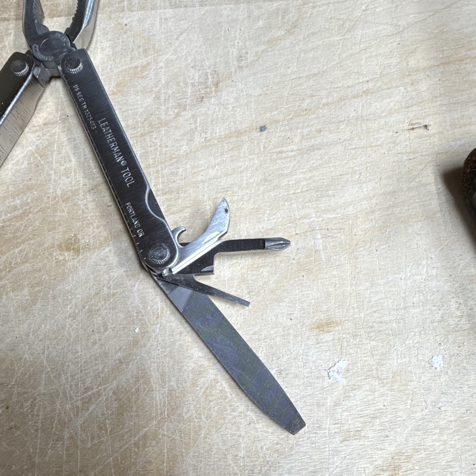 Leatherman PST Multi-Tool 9-in-1 Stainless Steel w/ Leather Sheath, Silver