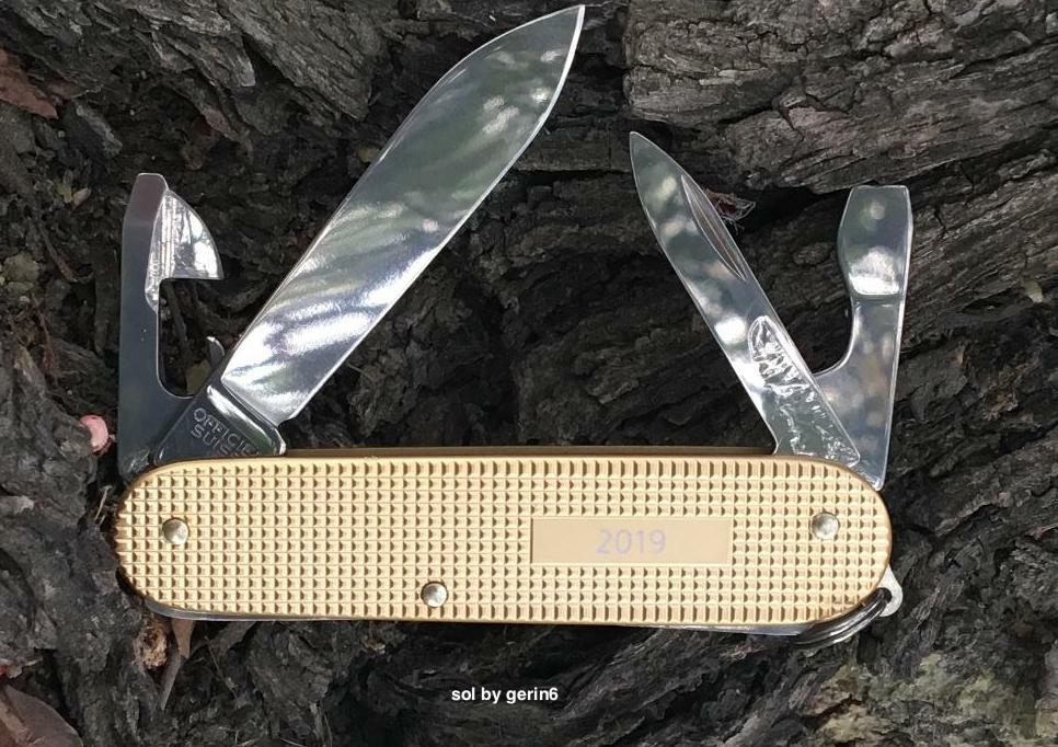 Swiss Army Knife L.E. Champagne Gold Cadet Alox Victorinox 0.2601.L19 New In Box