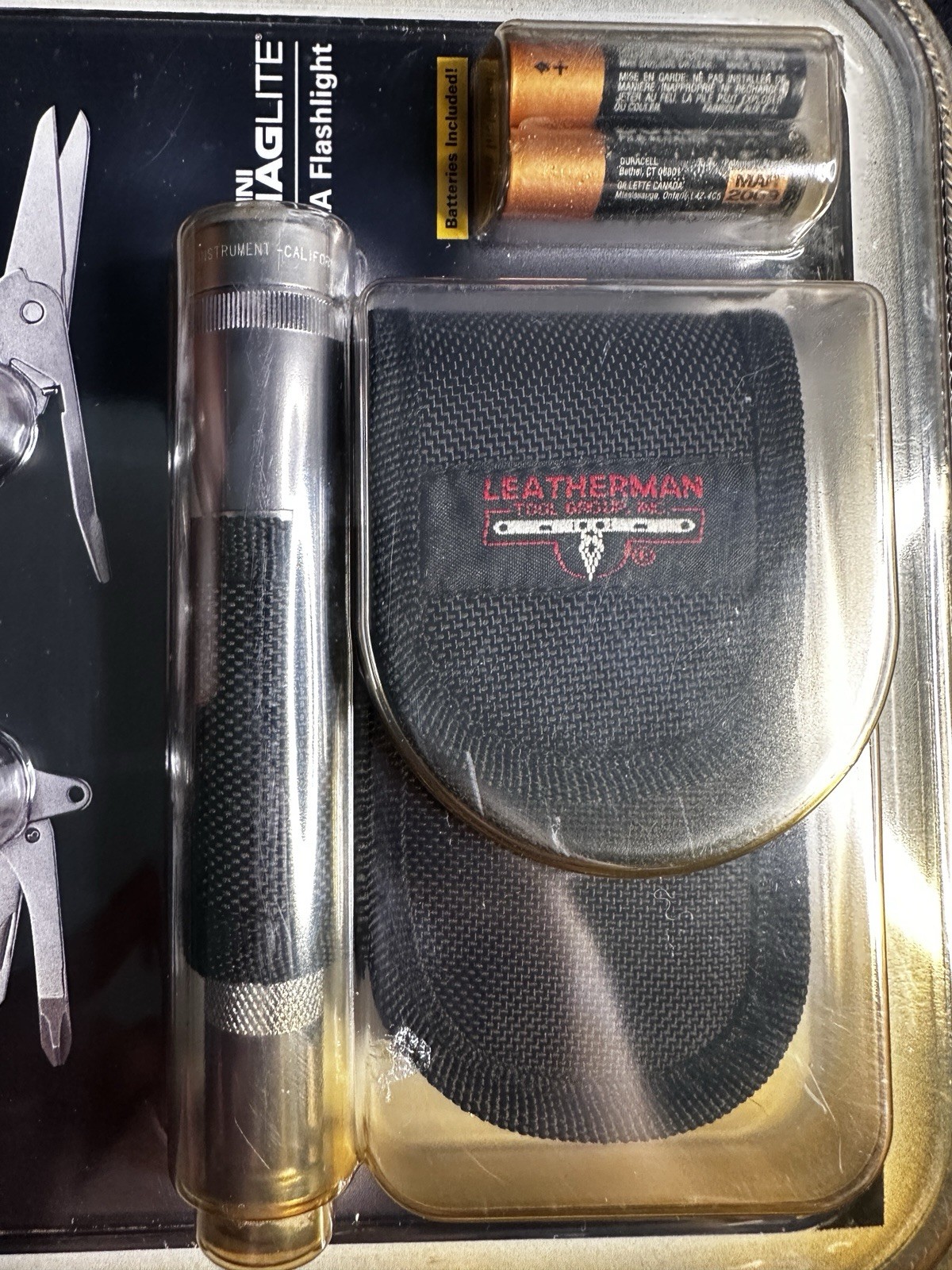 Vintage 2003 Leatherman Wave Handyman Pack Mini Maglite Flashlight NOS Sealed