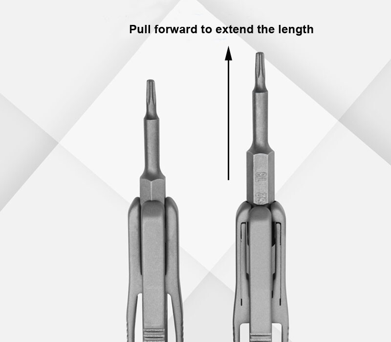 Pocket Titanium Alloy Screwdriver Cross Bit Portable Outdoor Gadget EDC Tools