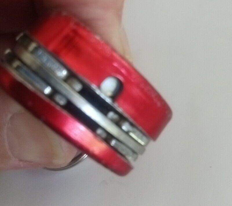 Snap-On Red Multi Tool Keychain Flashlight Knife Bottle Opener