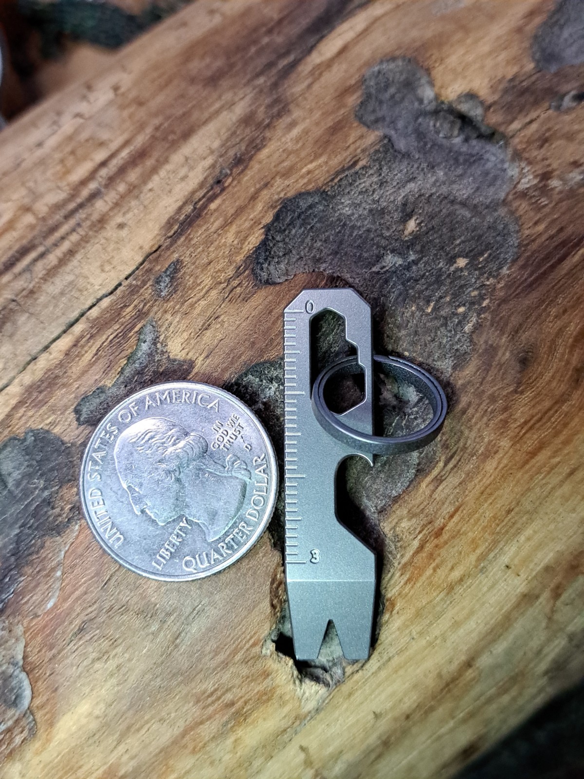 MINIMALIST EDC TITANIUM KEYCHAIN MULTI-TOOL BOTTLE OPENER