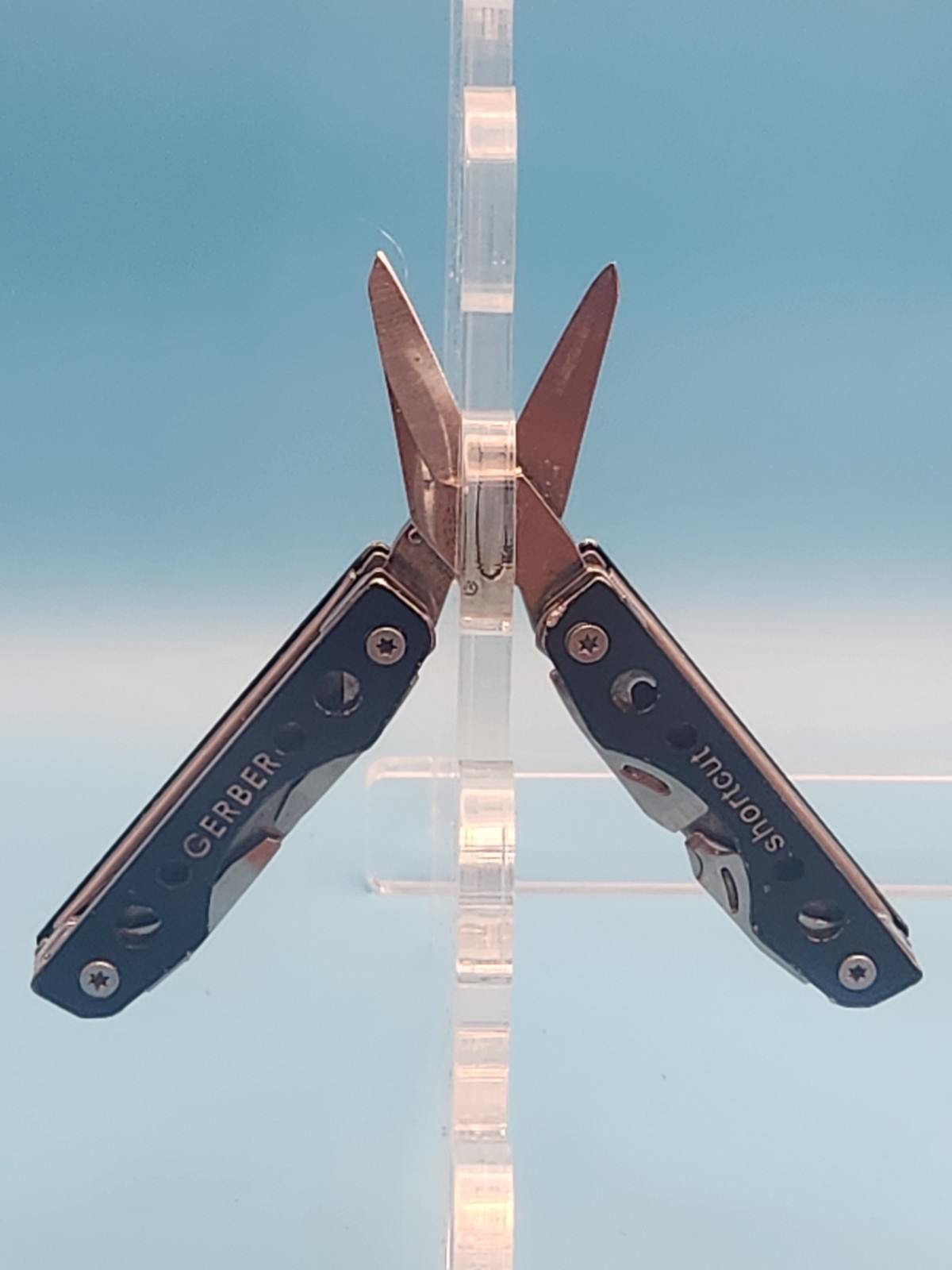 Gerber Shortcut Multi Tool Gray EDC Folding Knife with Scissors and 9 Tools