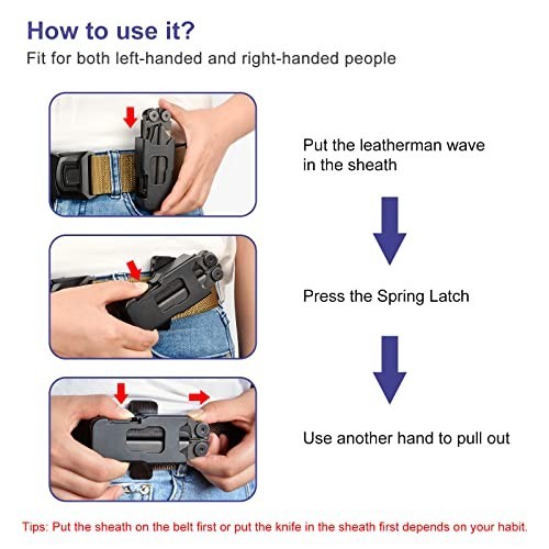 360° Rotation Sheath for Leatherman Wave & Wave Plus, Belt Clip Holster Case