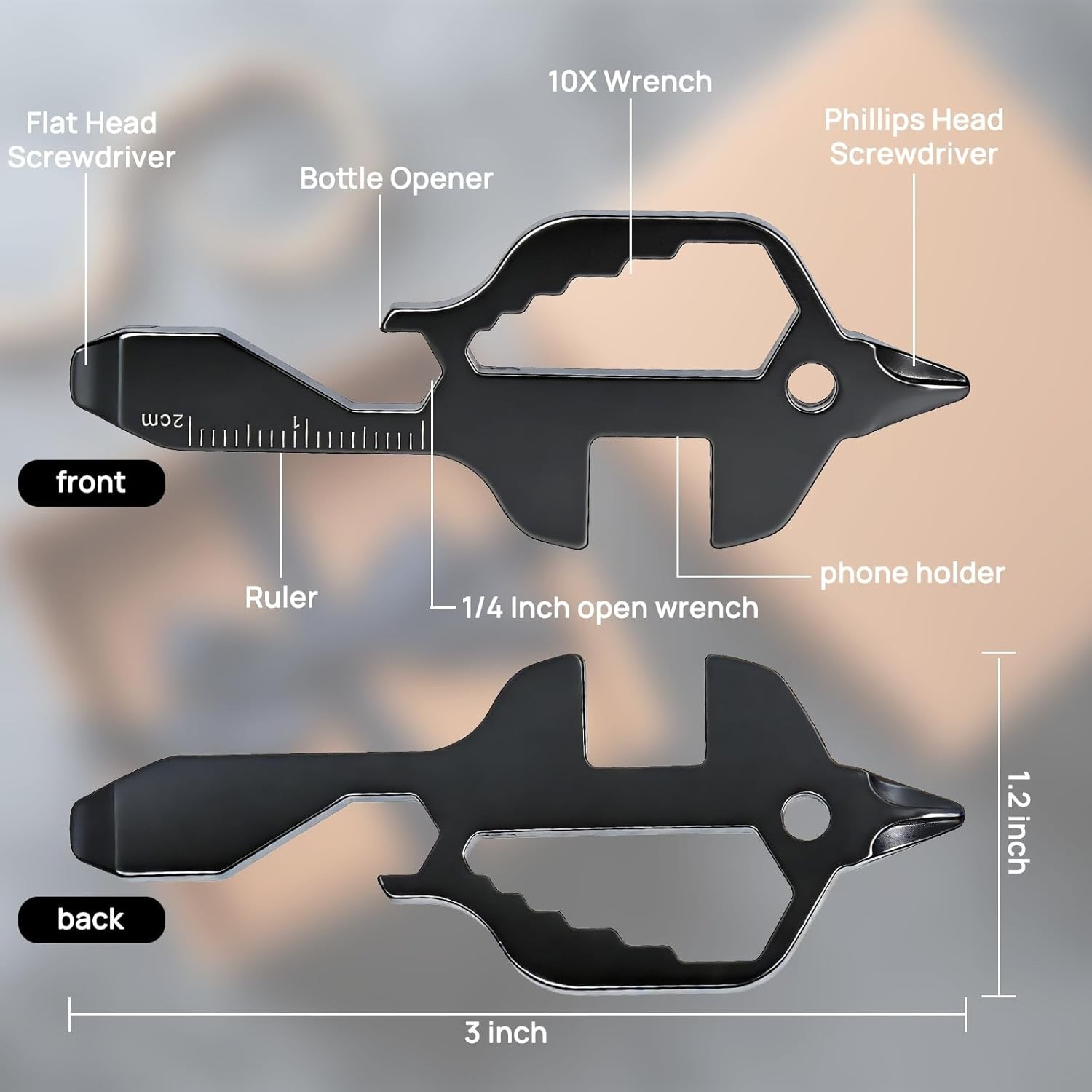 7-in-1 Multitool Card Wallet Size EDC Pocket Tool Multifunctional Survival Tool