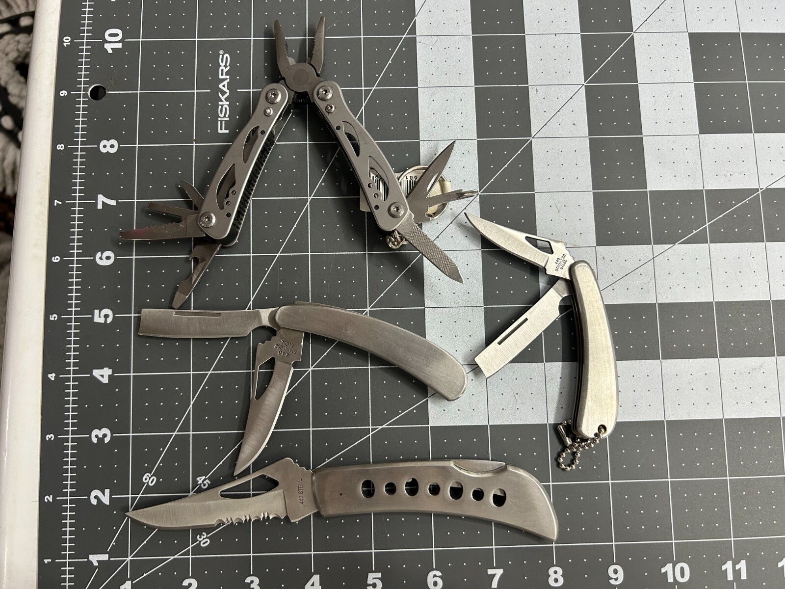New 4-pack lot Stainless Steel Multi Tool Knife Outdoor Folding Pocket Pliers