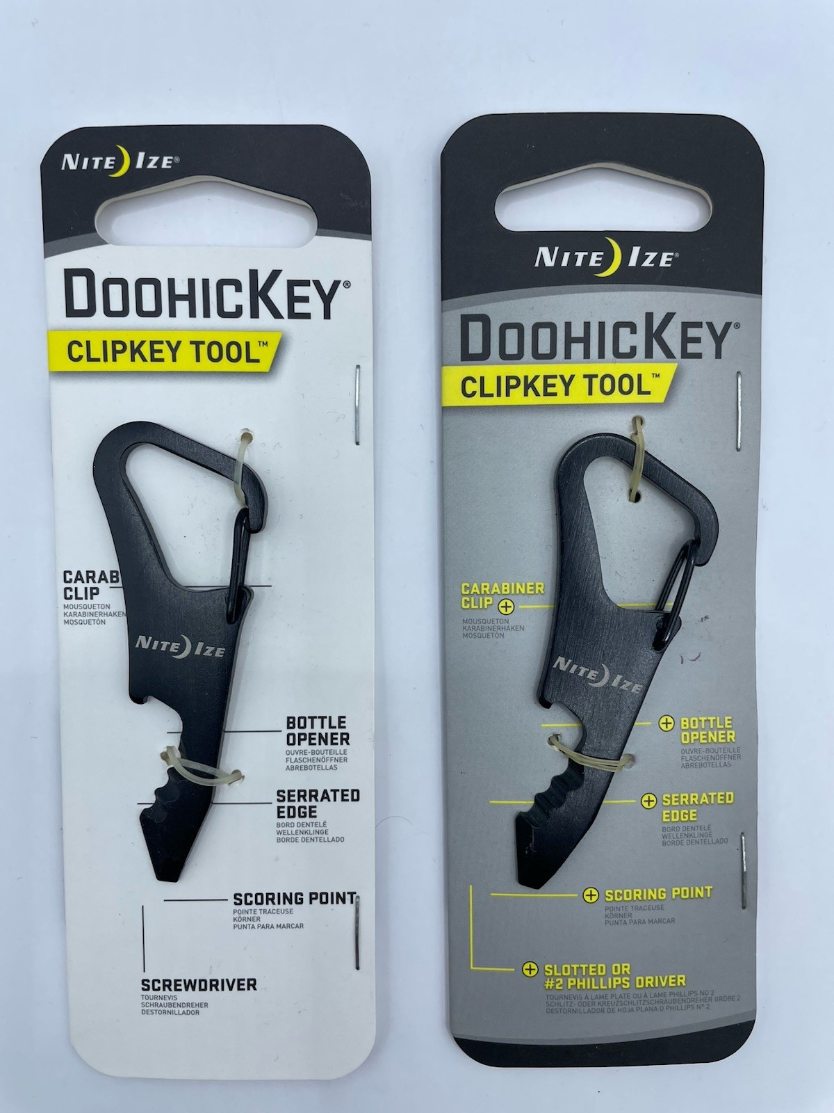 New SCREWPOP 3pc Keychain Multi Tool Flashlight NITE IZE DoohicKey CLIPKEY EDC