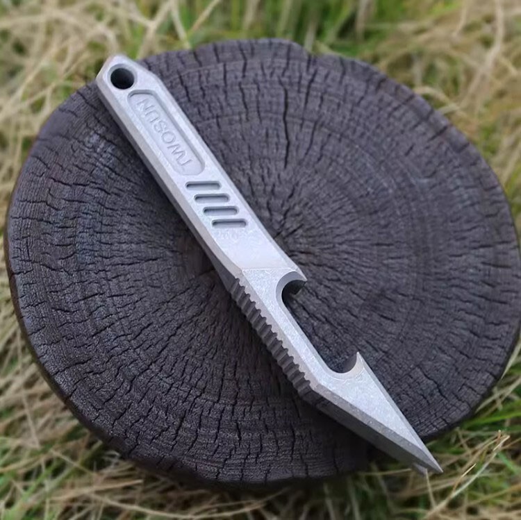 CNC TC4 Pry Bar Crowbar EDC Bottle Opener Cutter Pocket Outdoor Multi Tools