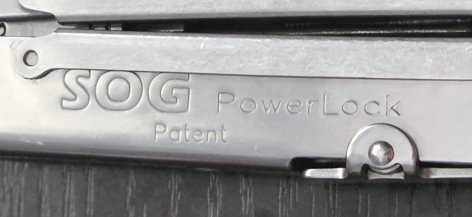 Vintage SOG PowerLock S60 Multi-Tool Patent Stamp Lynnwood WA Leather Sheath