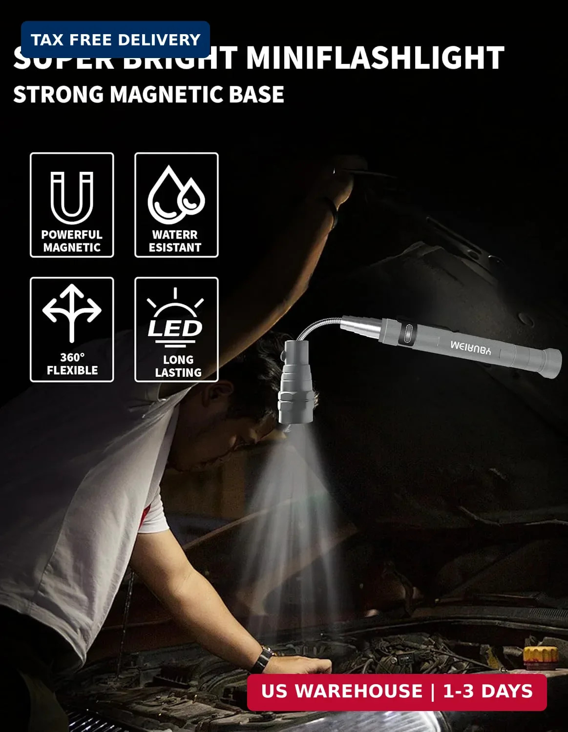 Magnetic Pickup Tool Gifts for Men, Stocking Stuffers for Men Adults, Telescopin
