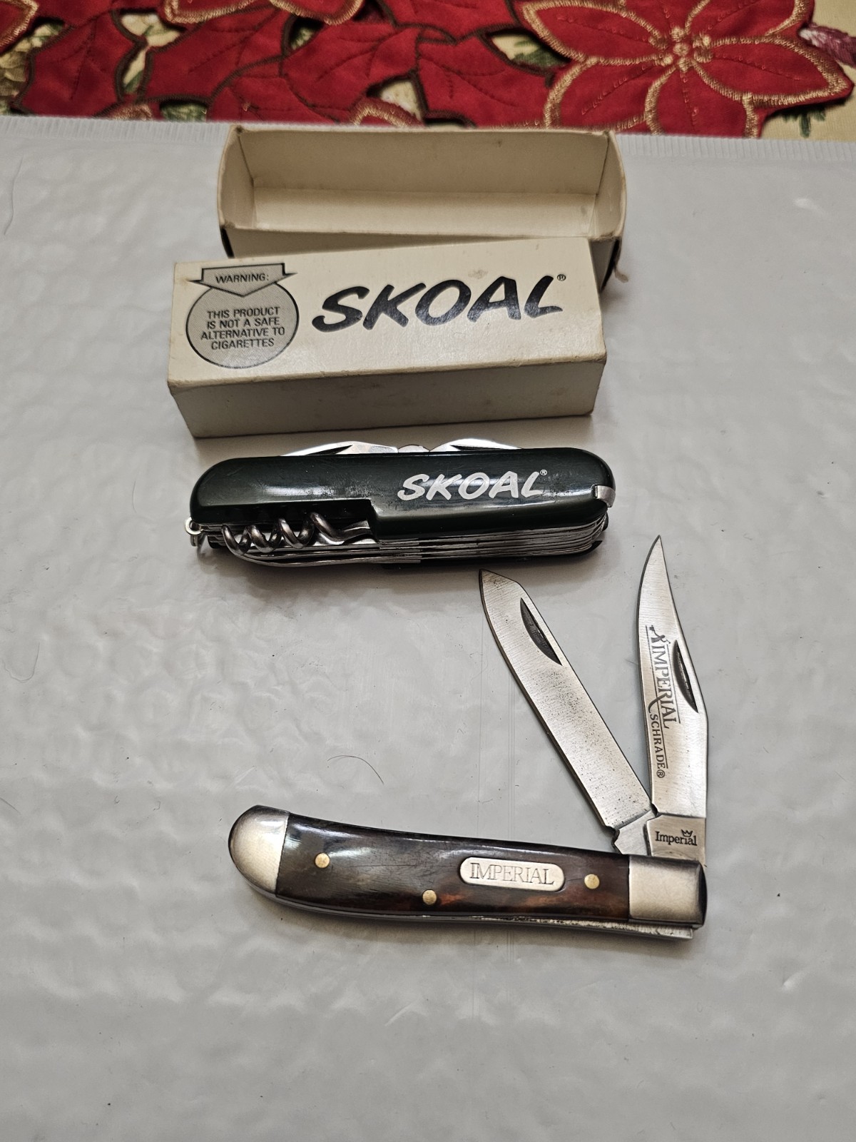 Vtg Knives Lot IMPERIAL & SKOAL Multi-Tool Chew Tobacco Promotional Knife K3