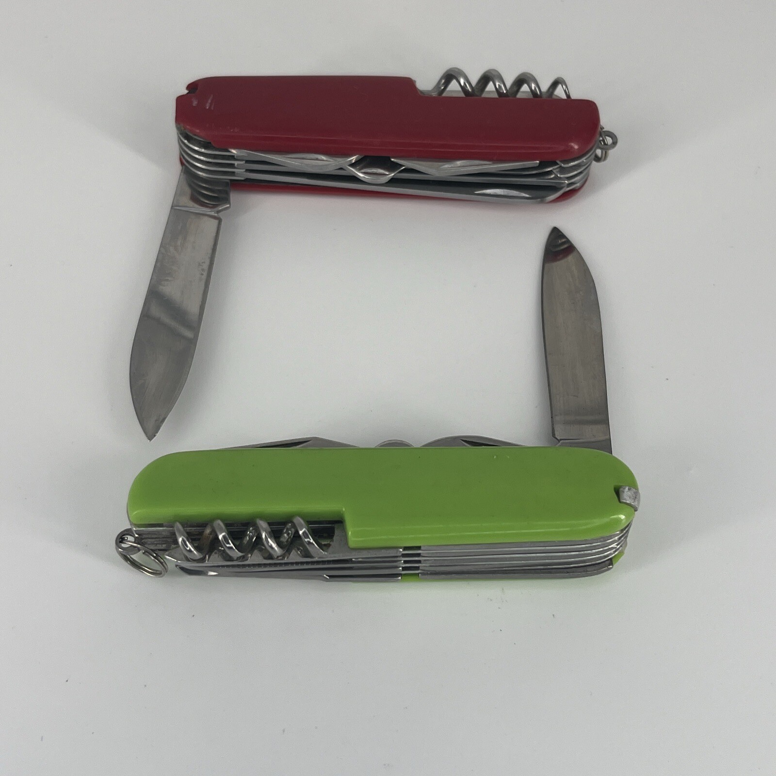 Lot of 2 Coghlan’s Camper’s Pocket Multi Tool / Knife – Red & Green – SAVE BIG!