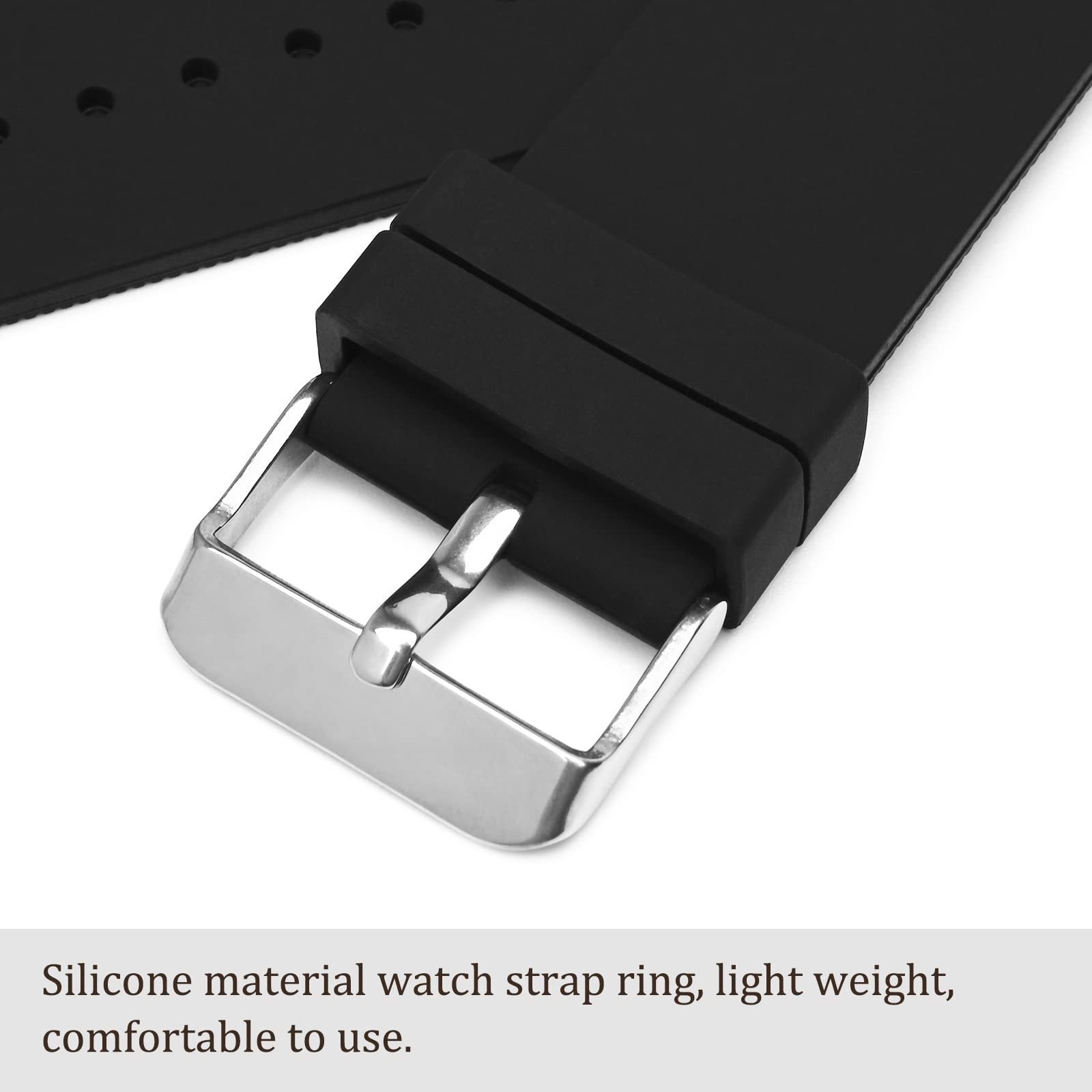 4pcs Watch Strap Loop 20mm Width Rubber Watch Holder Repair Replacement…