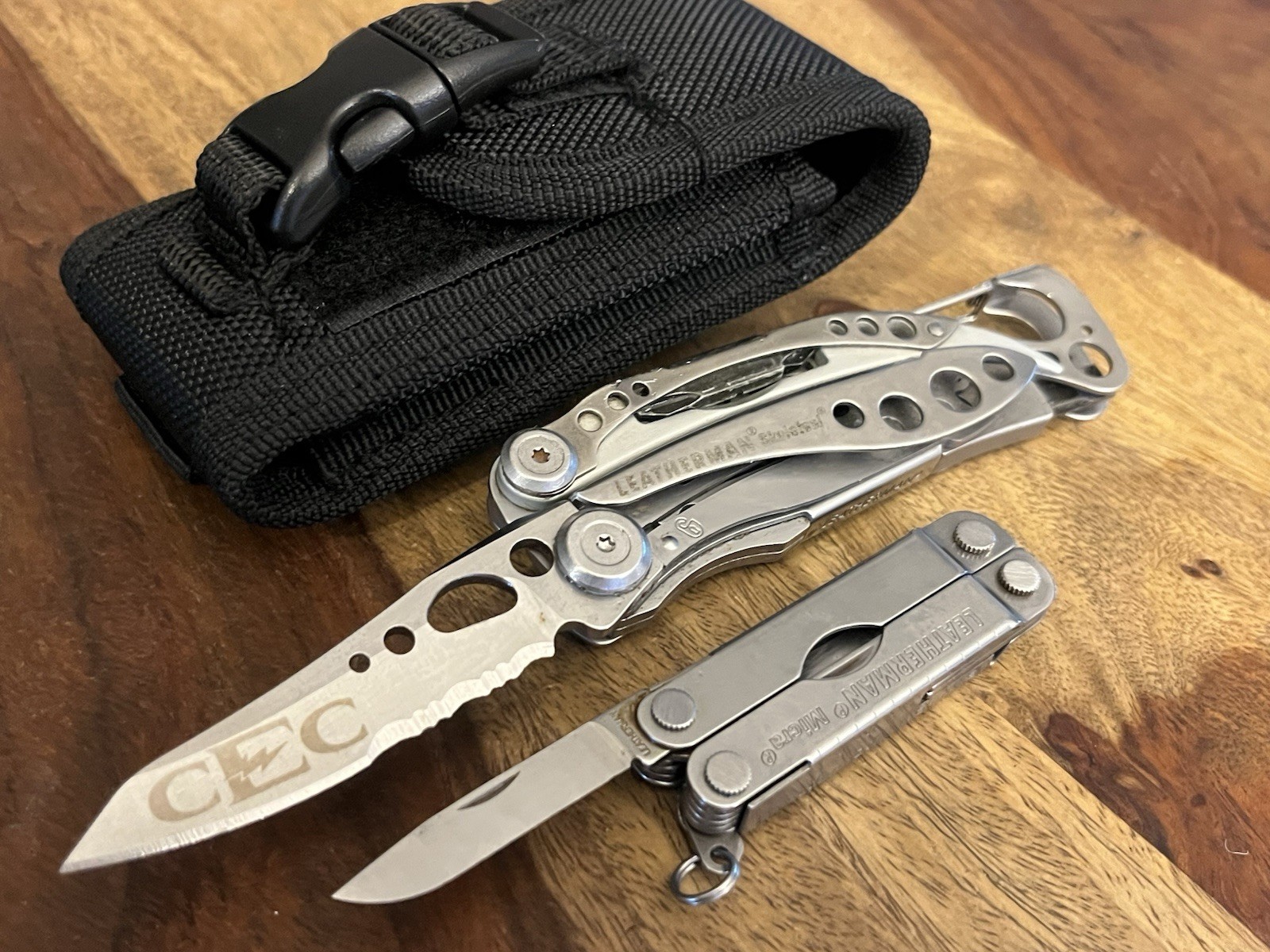 2022 Leatherman Skeletool & MICRA MultiTools SUPER NICE!! w/New Molle Sheath