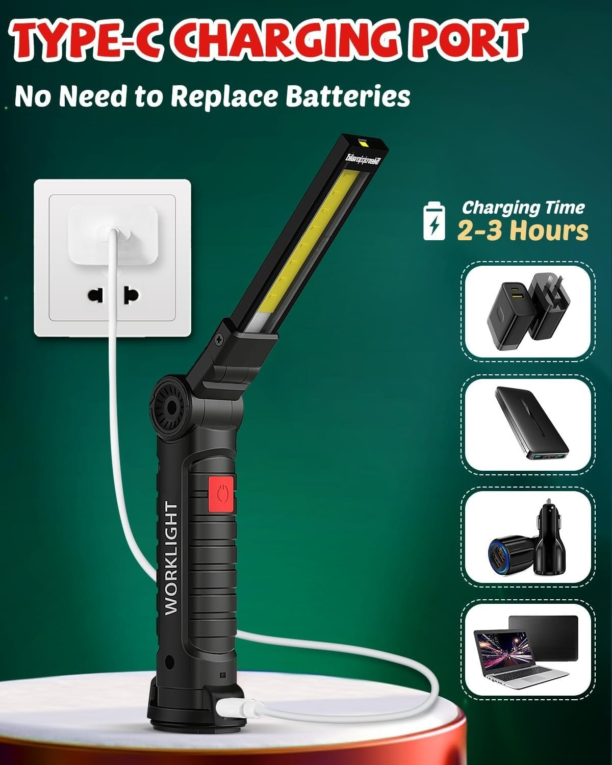 Tool Fathers Day Dad Gifts for Men Him Husband, Rechargeable LED Work Light B…