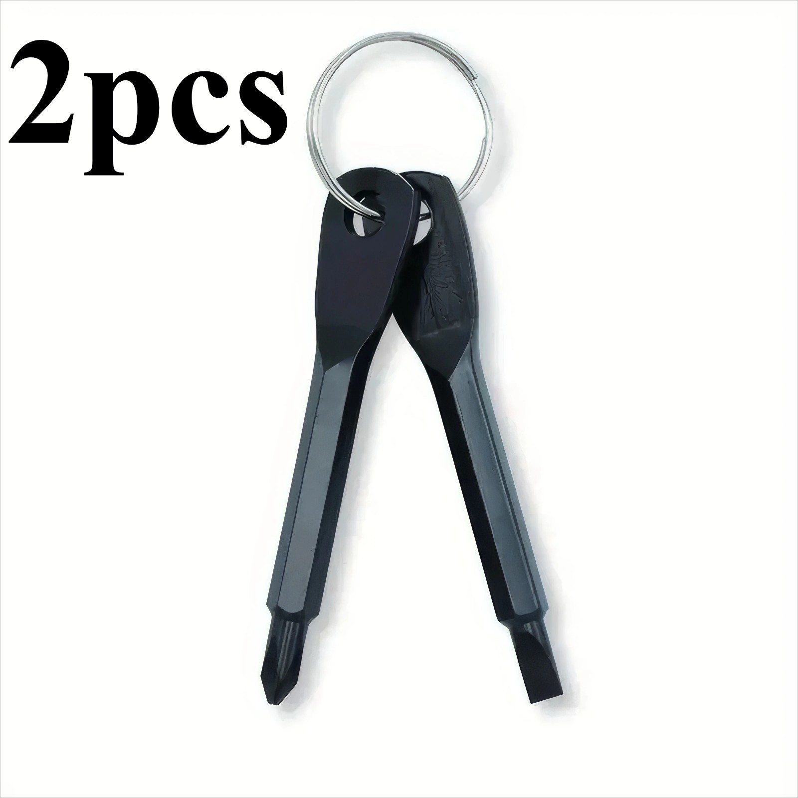 2PCS Keychain Screwdriver Multi Tool Portable Repair Kit Camping EDC