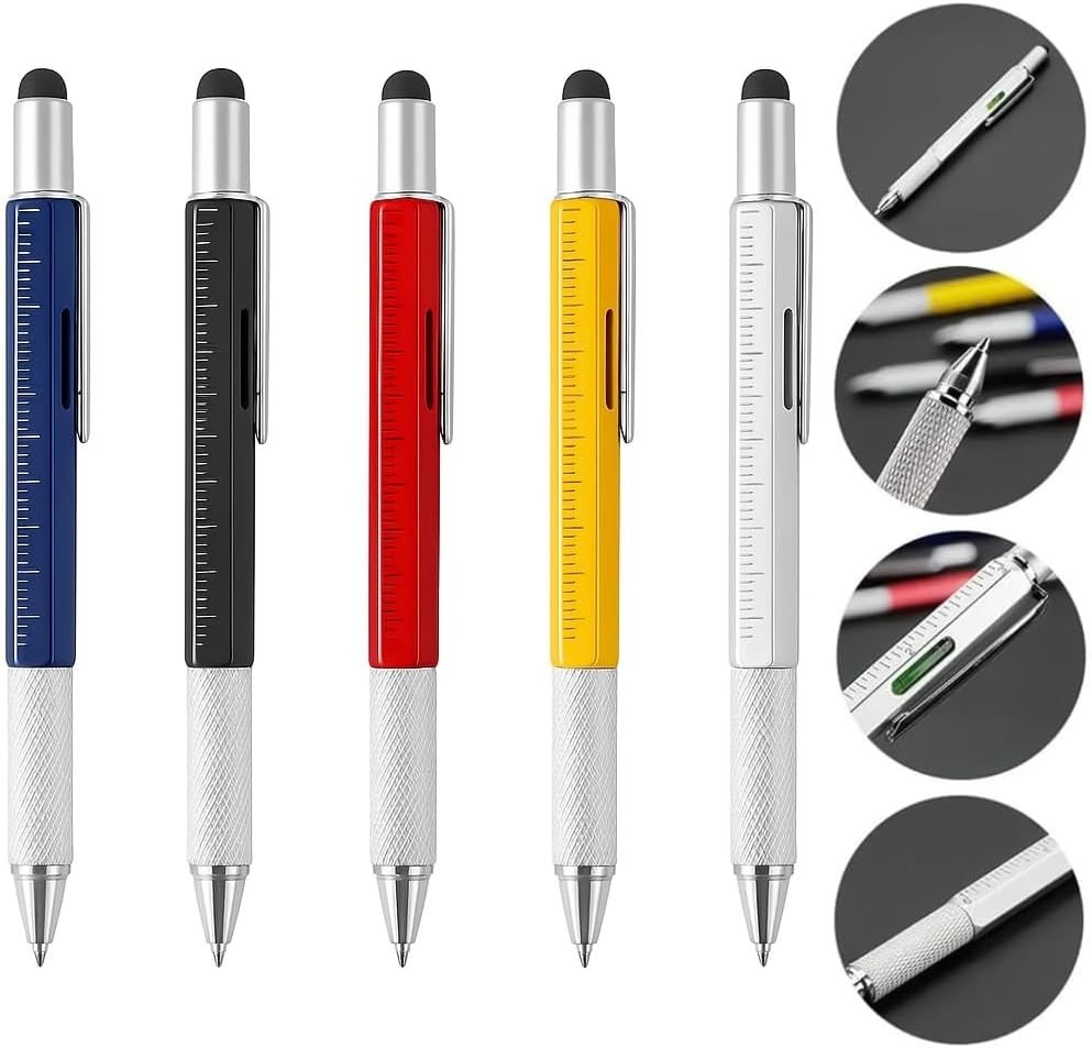 Multitool Pen Set Gift for Men, Gift for Dad, Stylus Pen, Ruler, Screwdriver