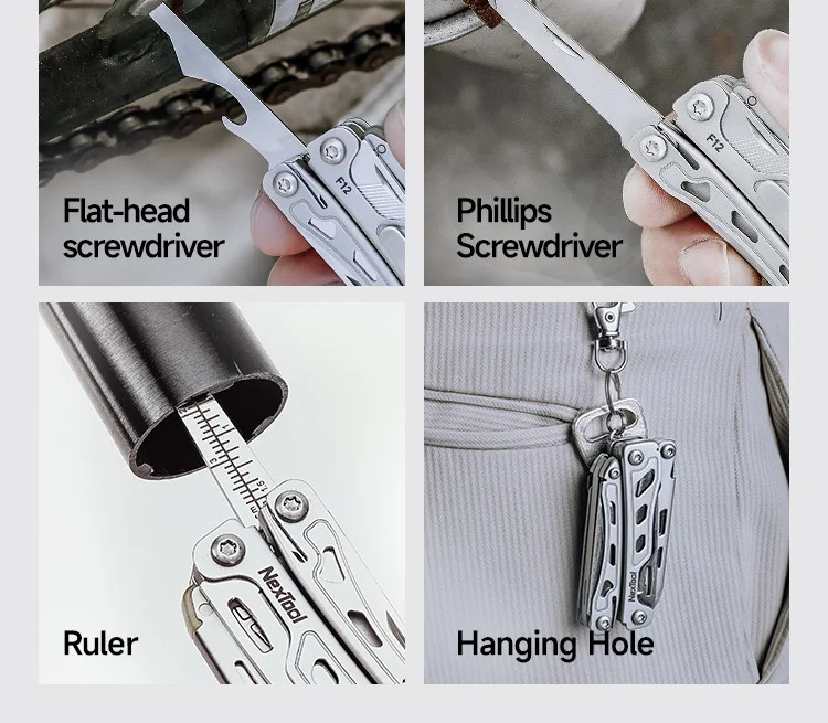 NexTool Keychain Mini Flagship F12 Folding Multi Tool 13 In 1 Screwdriver Pliers