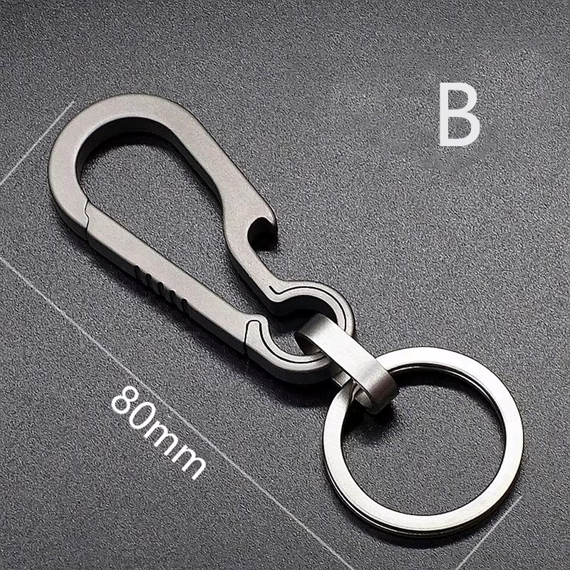 Titanium Buckles EDC Outdoor Tool Titanium Alloy Keychain Tiranium Buckle Key Ri