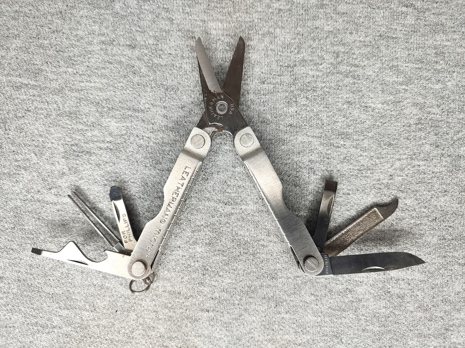 LEATHERMAN Micra Keychain Multitool with Spring Action Scissors