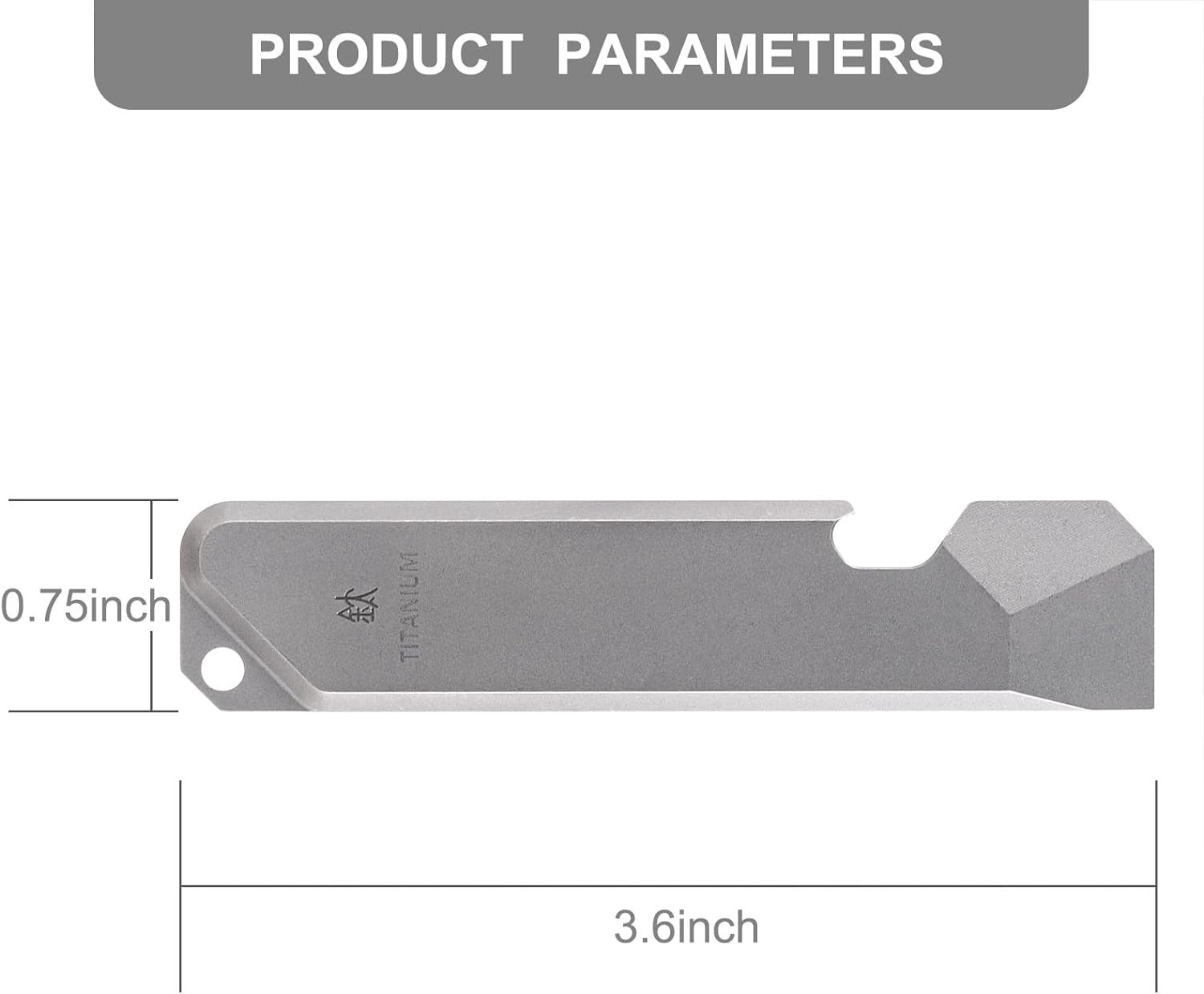 Titanium EDC Pry Bar with Bottle Opener Function Portable Multi Tool