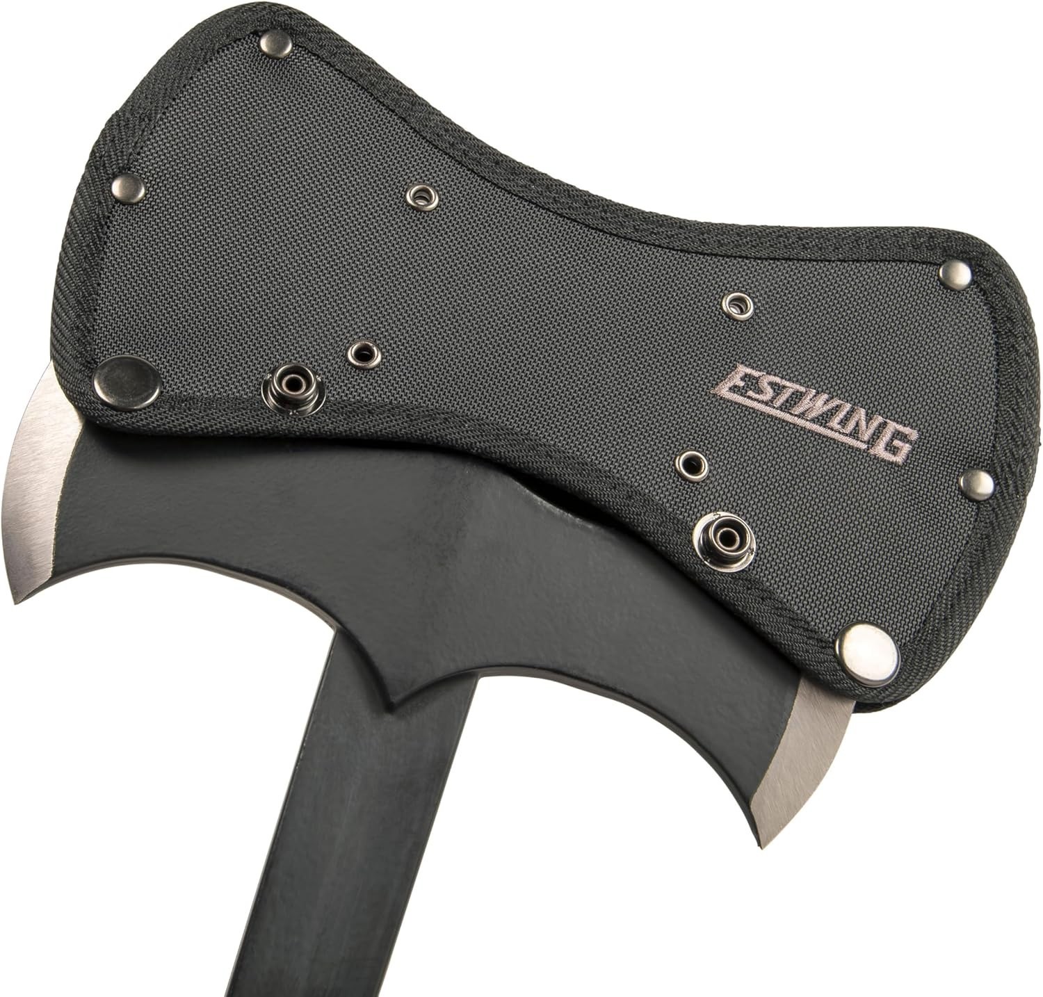Double Bit Axe – 38 oz Made Wood Spitting Tool with Forged Steel Constructio…