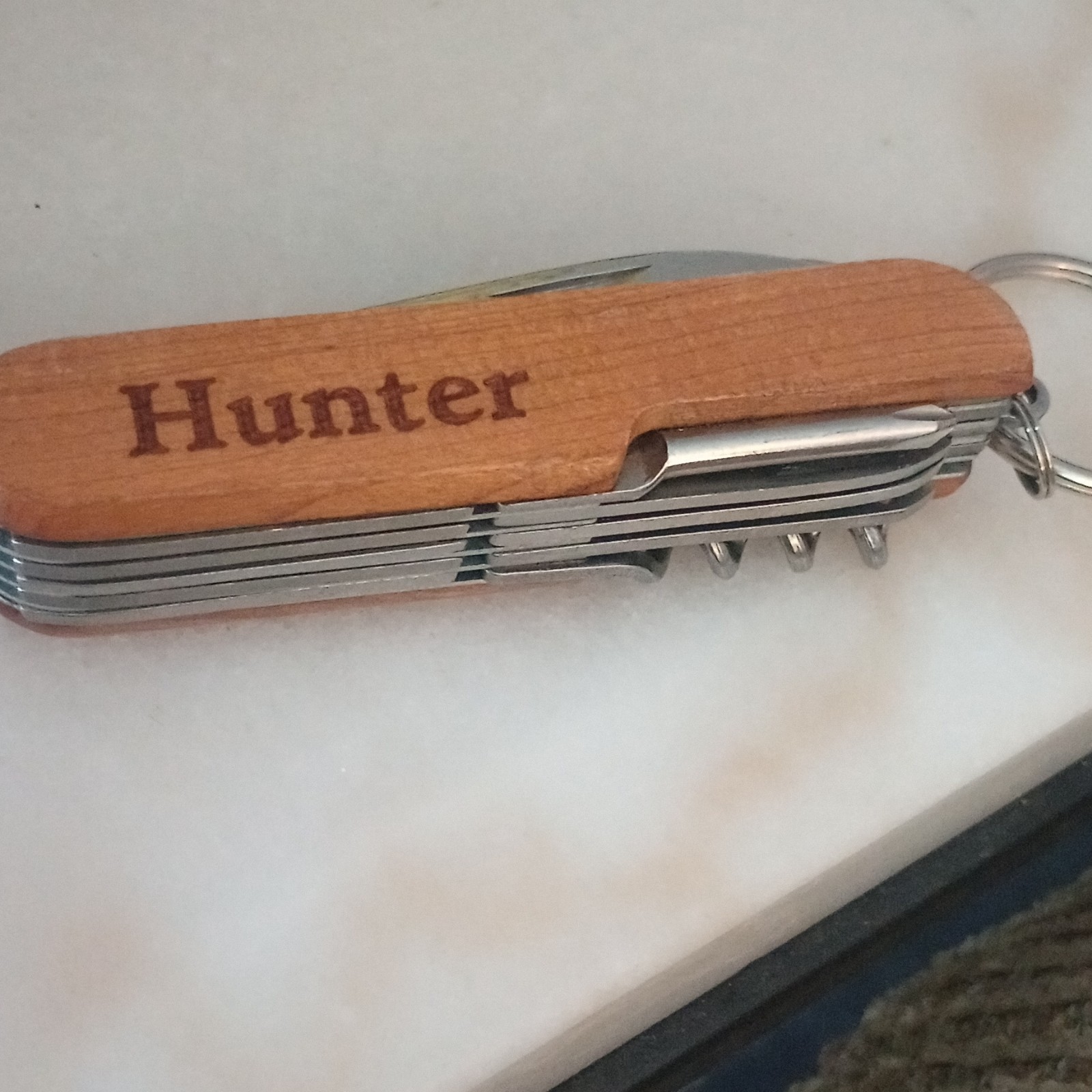 Hunter SKA13 7-in-1 Multi-Tool Pocket Knife Wood Handle Lanyard Estes Park