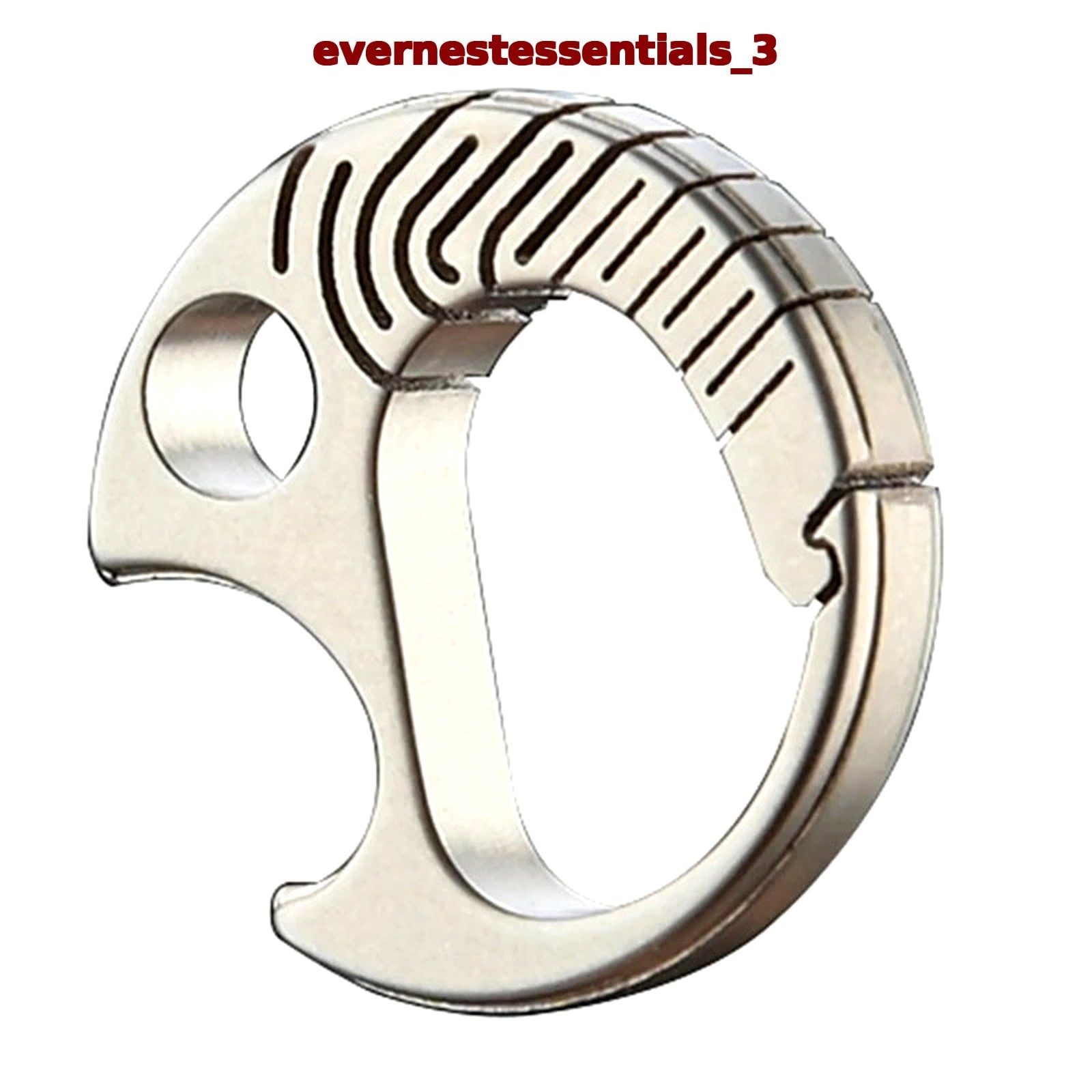 Titanium Carabiner Keychain Quick Release Key Ring Clip Bottle Opener EDC