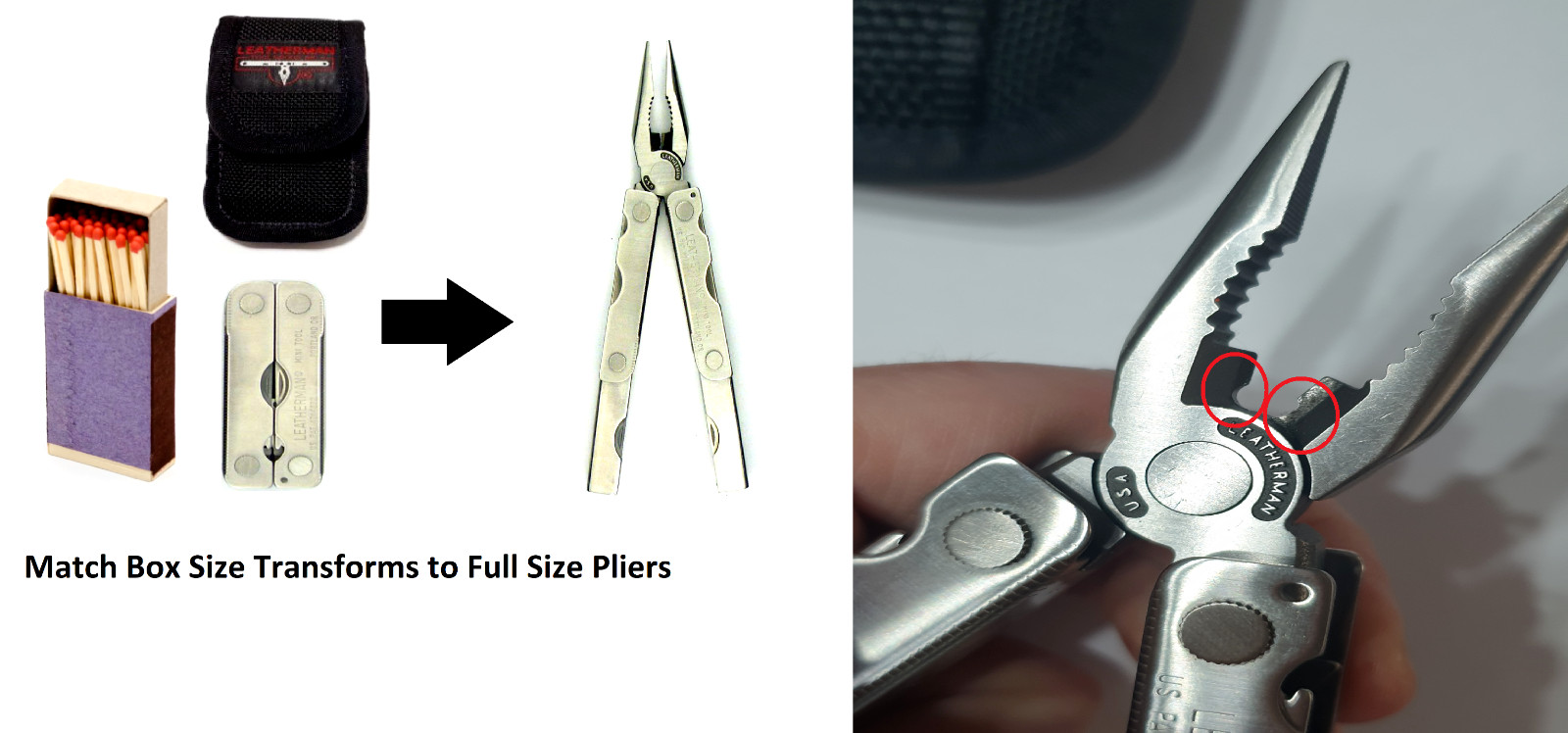 🔥 Leatherman Mini Retired Keychain Size Fold to Full Size Rare Wire Cutter