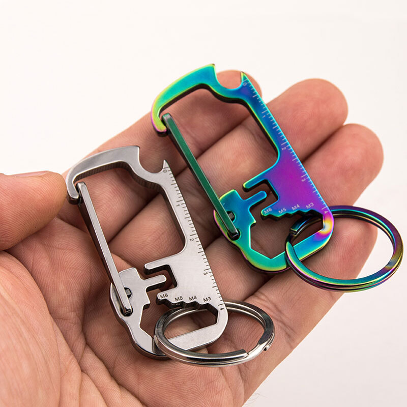 Outdoor EDC Multi Tools Waist Hanging Carabiner Creative Portable Keychain